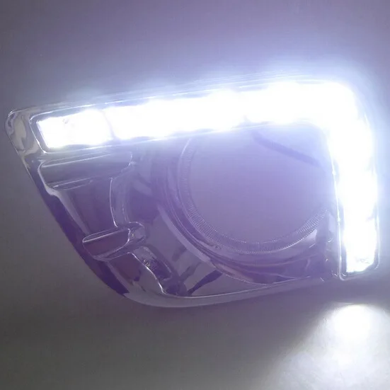 Дневные ходовые огни противотуманные светодиодсветодиодный дневные для Toyota Prado