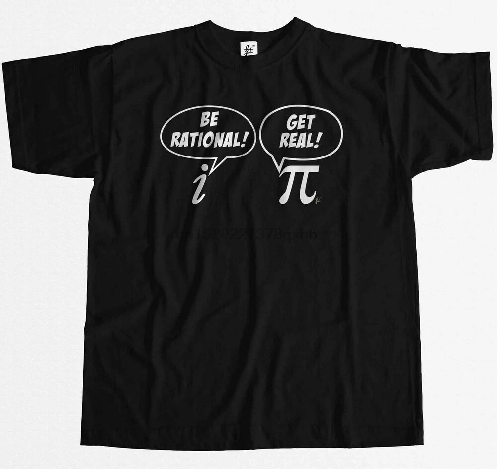Мужская футболка с забавными цифрами надписями быть рациональными