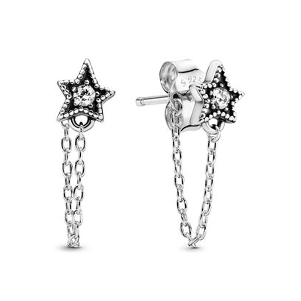 2019 зимние подлинные 925 пробы Серебряные Оригинальные небесные звезды Европа