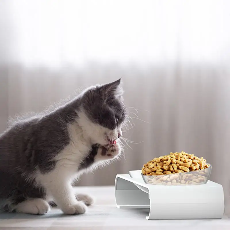 Двойная миска для кошек Нескользящие миски питомцев и воды собак защитные шейные