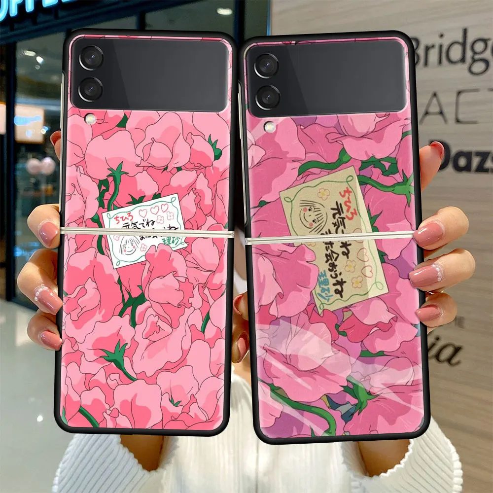 Kawaii ghiвеликолепный чехол с рисунком рисунка для Samsung Galaxy Z флип-флип P3 черный