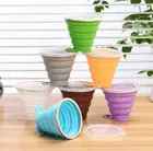 Складная чашка 200-400 мл, портативная силиконовая Выдвижная уличная чашка для кофе, чашка для путешествий, спортивная чашка для воды