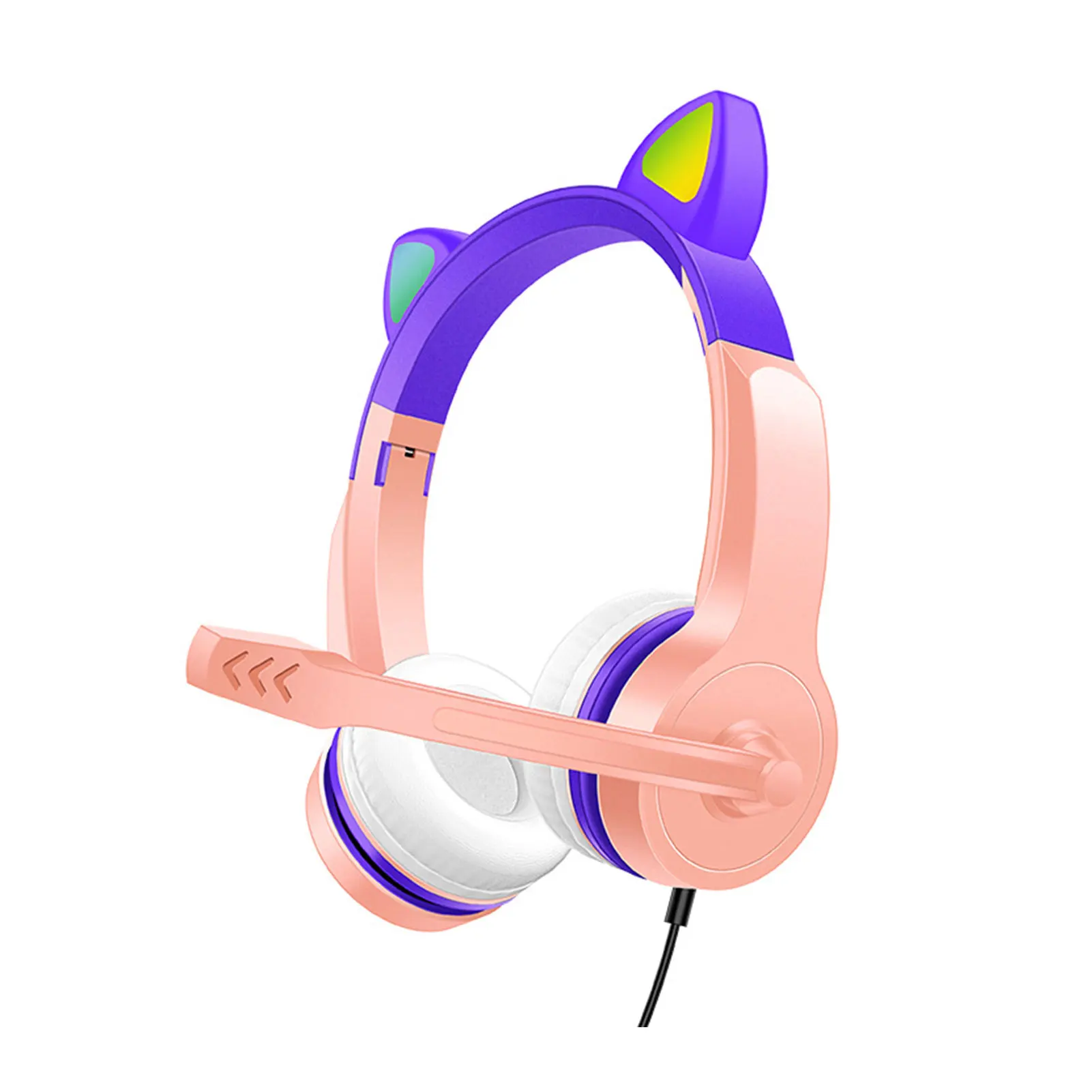 

USB-гарнитура с микрофоном и кошачьими ушками