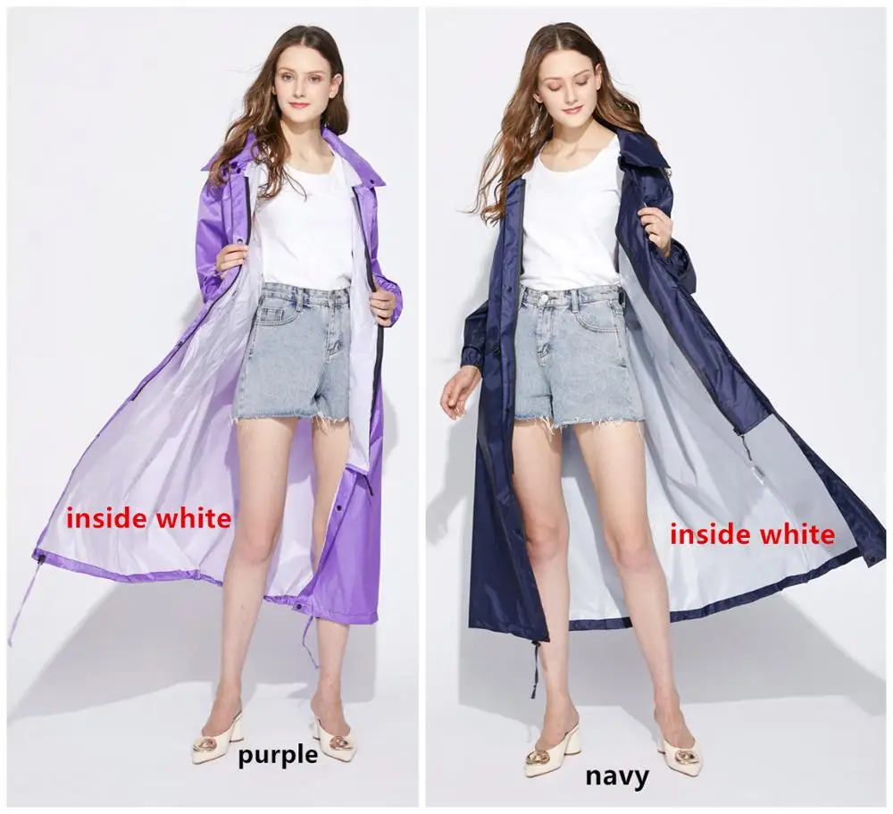 Длинный дождевик для женщин и мужчин водонепроницаемый прогулок пончо куртка Capa