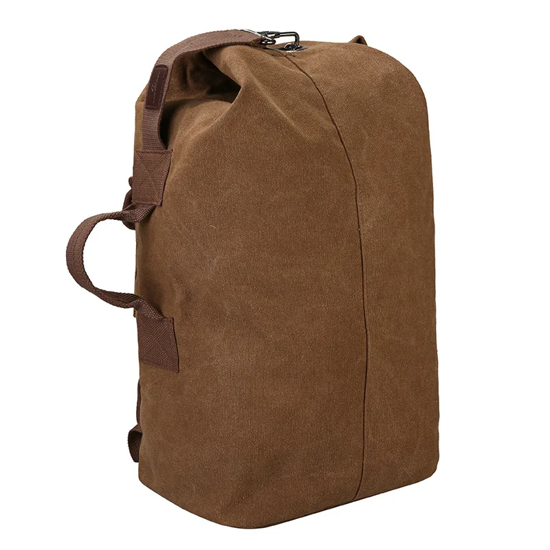 

D-605# Street Fashion Men and Women Bags Bucket Large Capacity Canvas Backpack