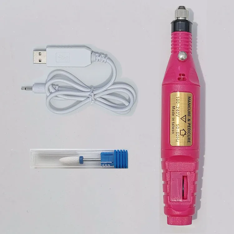 Мини-дрель для ногтей с USB, набор для удаления геля, набор инструментов, электрическая дрель для педикюра, набор сверл, стильный портативный USB шнур питания, дрель