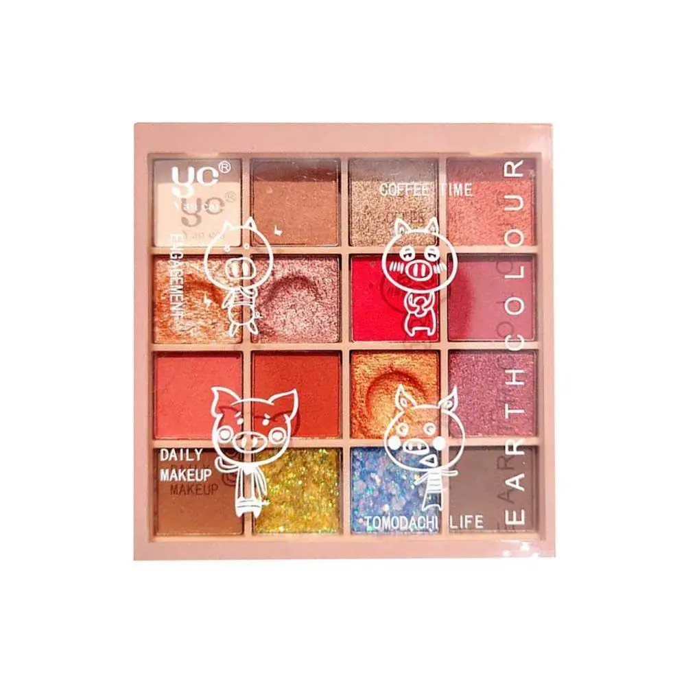 Новые модные блестящие тени для век 16 цветов Тени макияж металлик палитра теней