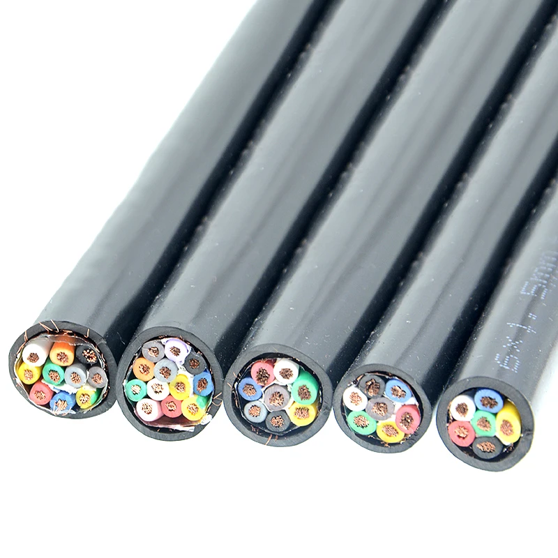 5 метров RVVP экранированный медный провод 6 7 8 10 12 Pin 0 3/0 5/0 75/1/1 мм аудиосигнальный