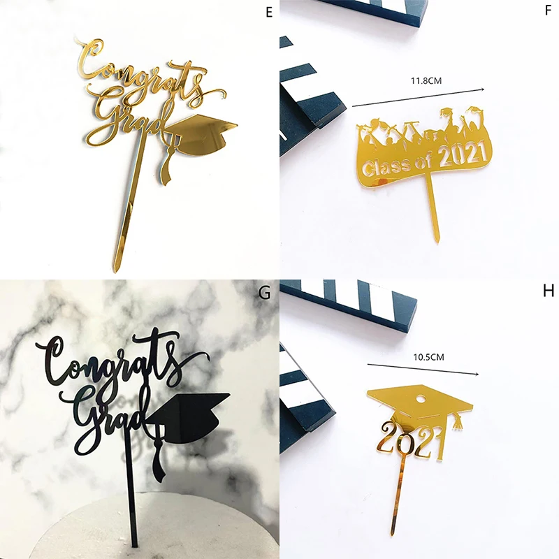 Acrylic Congrats Grad Cake Topper I Did It Cupcake For Graduation College Celebrate Party Decorations 1pc | Дом и сад
