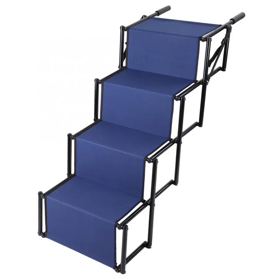 Складная лестница для домашних питомцев небольшая с 4 звеньями из стальной трубы