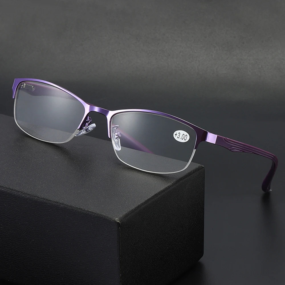 

Men Business Reading Glasses 2022 New Square Presbyopia Eyeglasses Metal + TR90 Reading Eyewear Soft Diopter +1.0 to 4.0