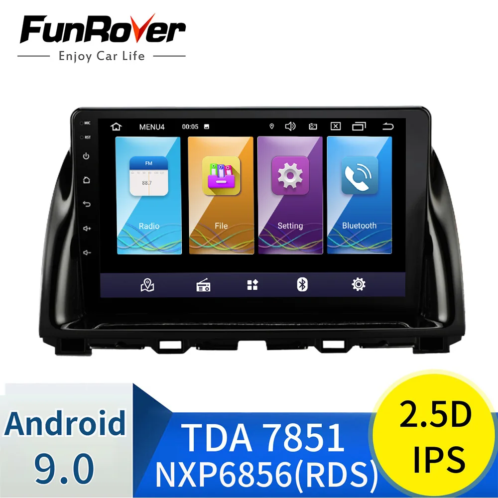Funrover android 9,0 2.5D+ ips автомобильный dvd для Mazda CX5 CX-5 CX 5 2013- автомобильный Радио мультимедийный плеер стерео vedio gps навигация