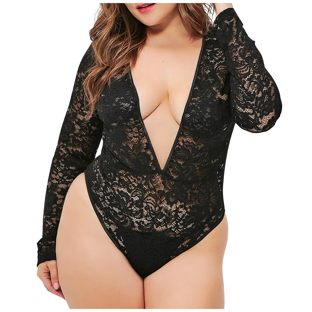 Женское кружевное белье пикантное соблазнительное ночное больших размеров 4XL