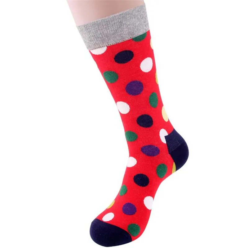 Носки мужские длинные в горошек для скейтборда цветные весна-лето-осень 1 пара |