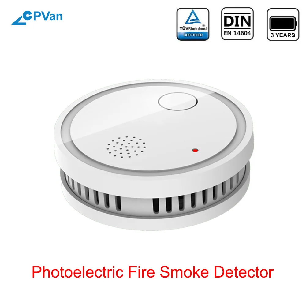 

CPVan ES63-A5 Smoke Detector EN14604 Listed CE Certified Sensor Detector Smoke Sensor Wireless Fire Sensor for Home Security