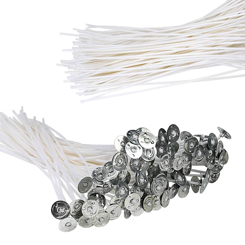 100 шт./компл. свеча фитили бездымный воск из чистого хлопка 9/15/20 см сделай сам для