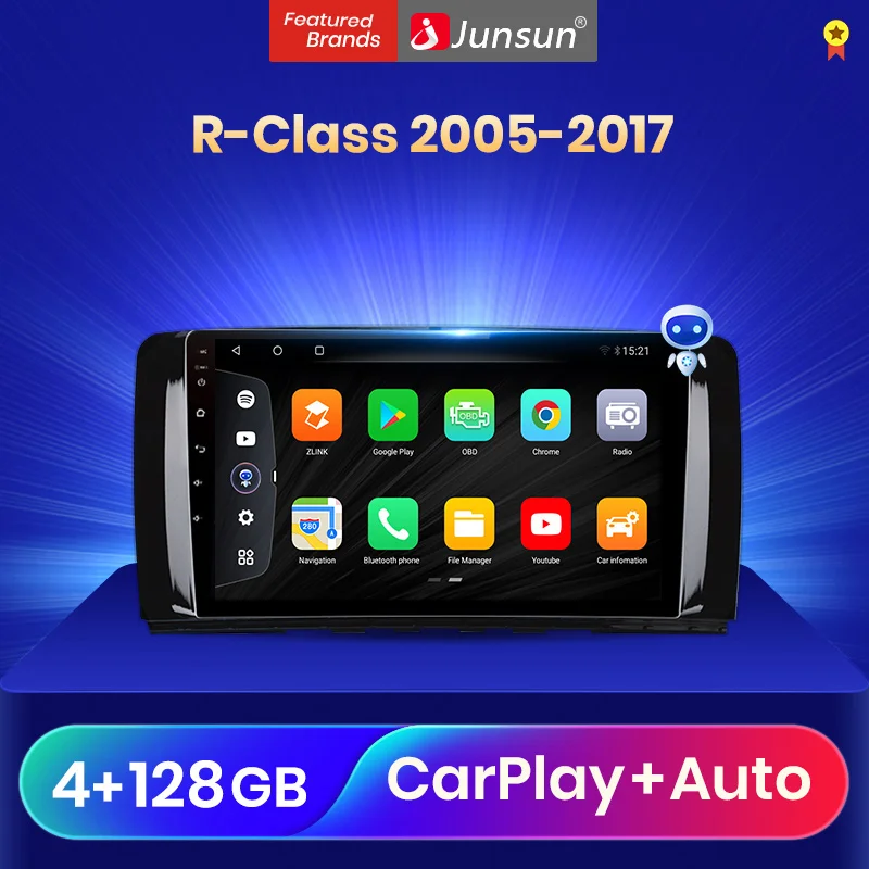 Junsun V3 Qualcomm Android 10 0 автомобильный радио мультимедийный плеер для Mercedes Benz R Class W251 R300