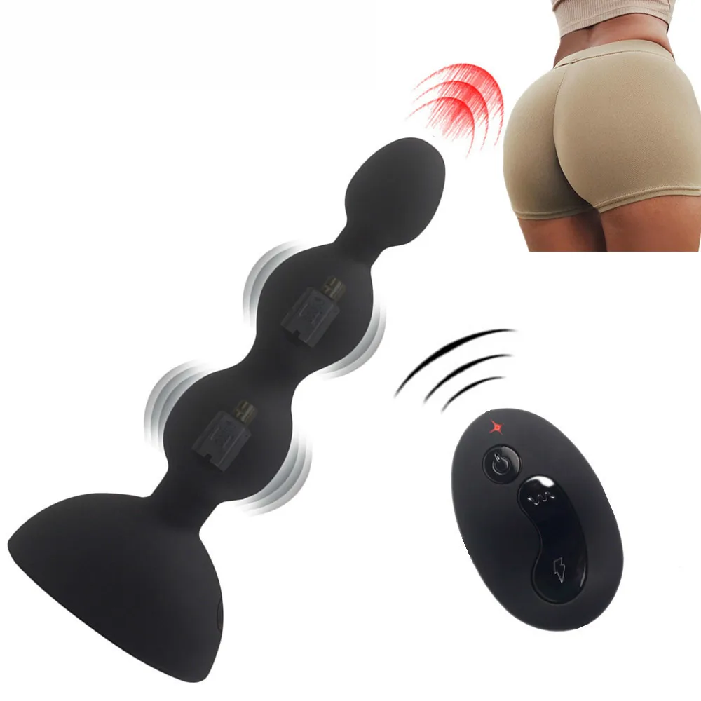 Anal Vibrator Sex Toys For Women Vibrating Beads Plug 10 Speeds Prostate Massager Wireless Remote Control G-spot Vibration | Красота и