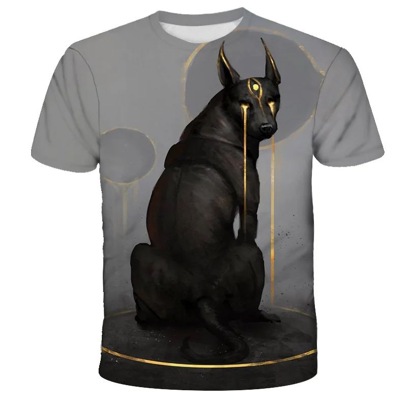 

PLstar Cosmos Horus Ancient Horus Egyptian God Eye of Egypt Pharaoh Anubis face 3D Print T-shirt child Unisex Streetwear 4-14T