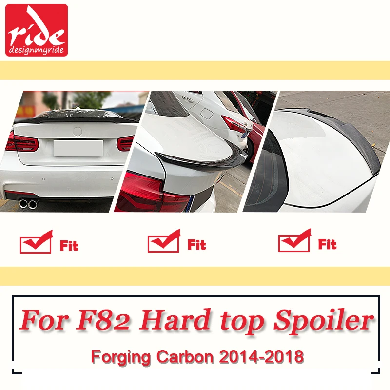 For BMW F82 4 door Hard top Tail Spoiler Wing M4 Style Forging Carbon Fiber series 420i 425i 430 435i Trunk 14-18 | Автомобили и