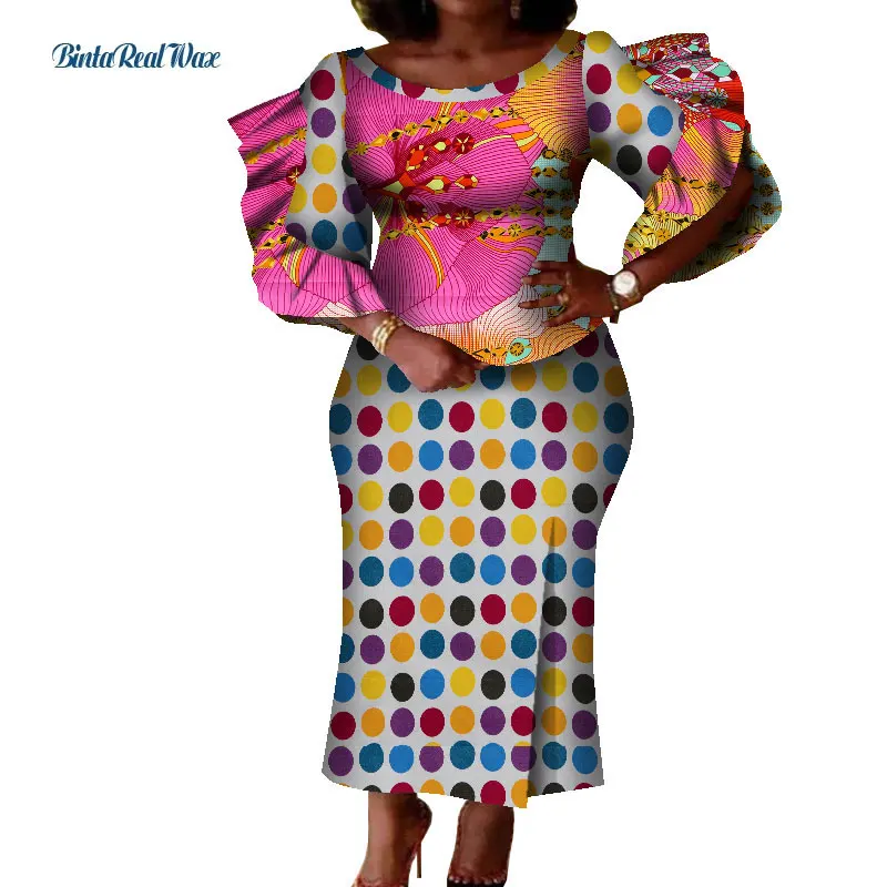 

Tops and Maxi Skirt Sets for Women Dashiki 2 Piece Skirt Sets Bazin Riche Party Wedding Clothing African Women Clothes WY8289