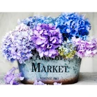 Алмазная 5d-картина Гипсофила, круглые стразы, алмазная 3D картина, вышивка, цветы, 100%