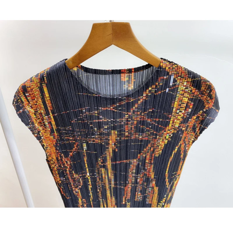 Changpleat 2020 новые женские платья с принтом Miyak Плиссированное модное дизайнерское