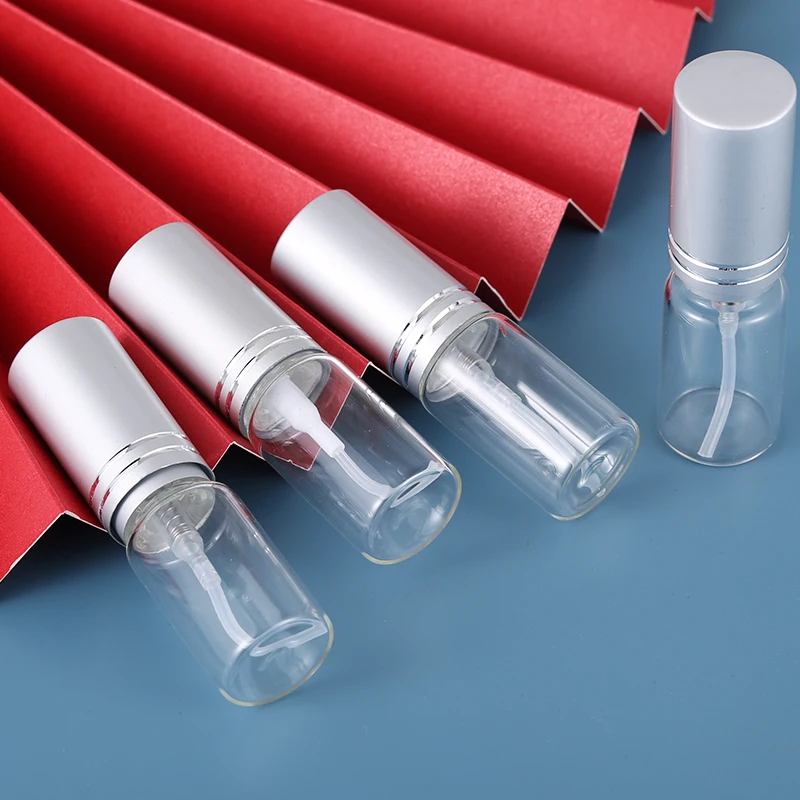 5 мл (5 шт./лот) Бесплатная доставка стеклянная фотовспышка с серебряной крышкой