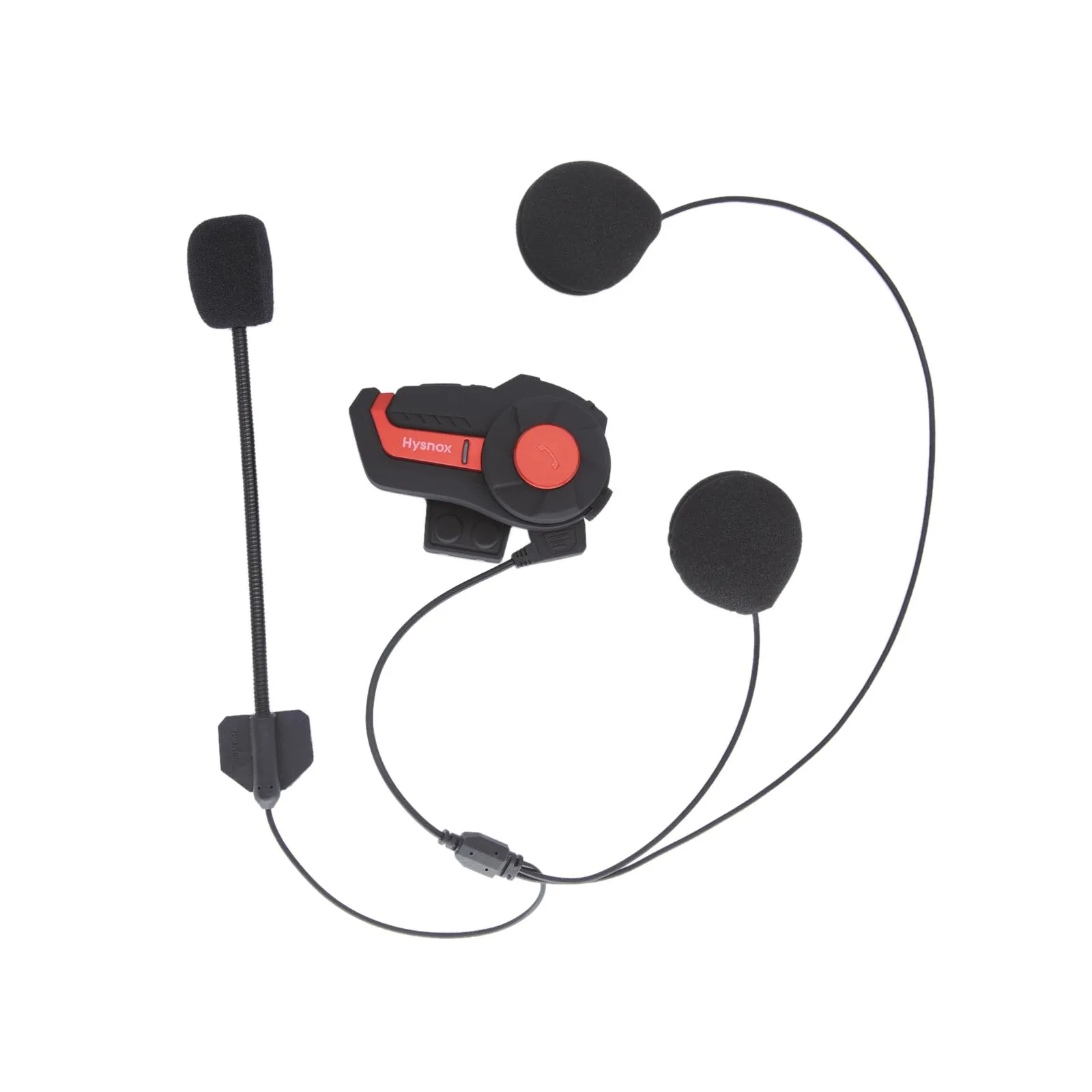 Hysnox HY-01 Motorcycle BT Intercom Helmet Headset 1000M Hands-free Interphone IP66 Waterproof 2 Riders Full Duplex FM Radio | Электроника