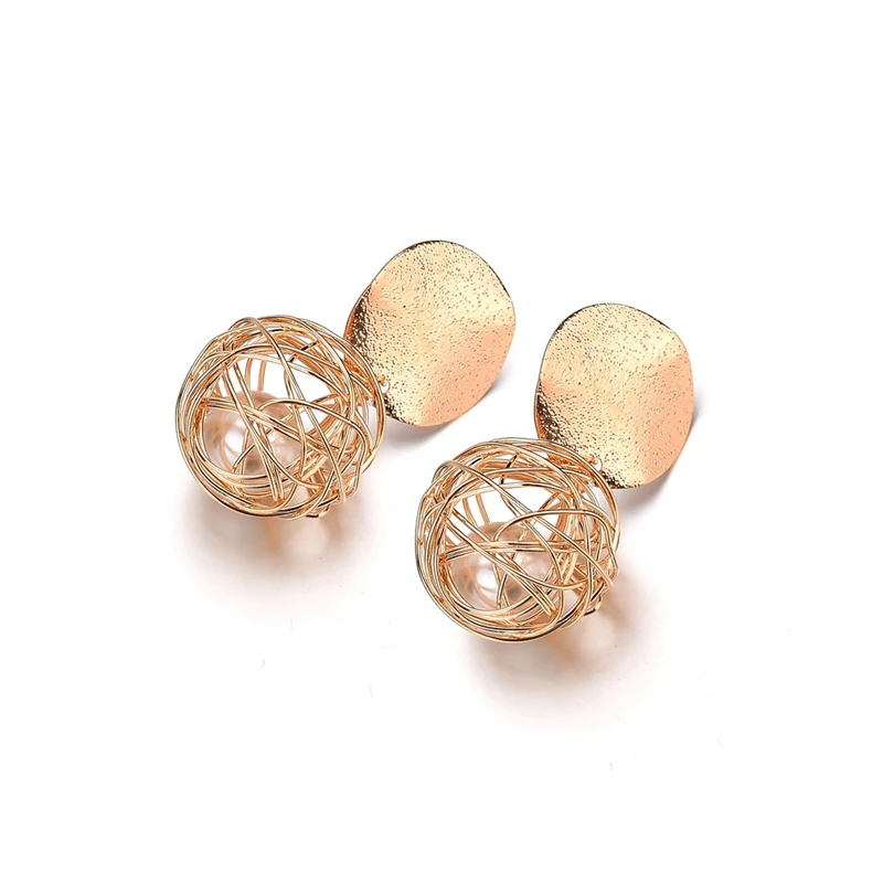 Горячая Распродажа модные массивные серьги из жемчуга геометрические для женщин