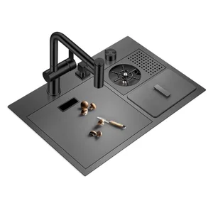 asras handmade kitchen small brushed sink tray glass washer cup rinser sprinkler nano matt black faucet tap 6042nx free shipping free global shipping