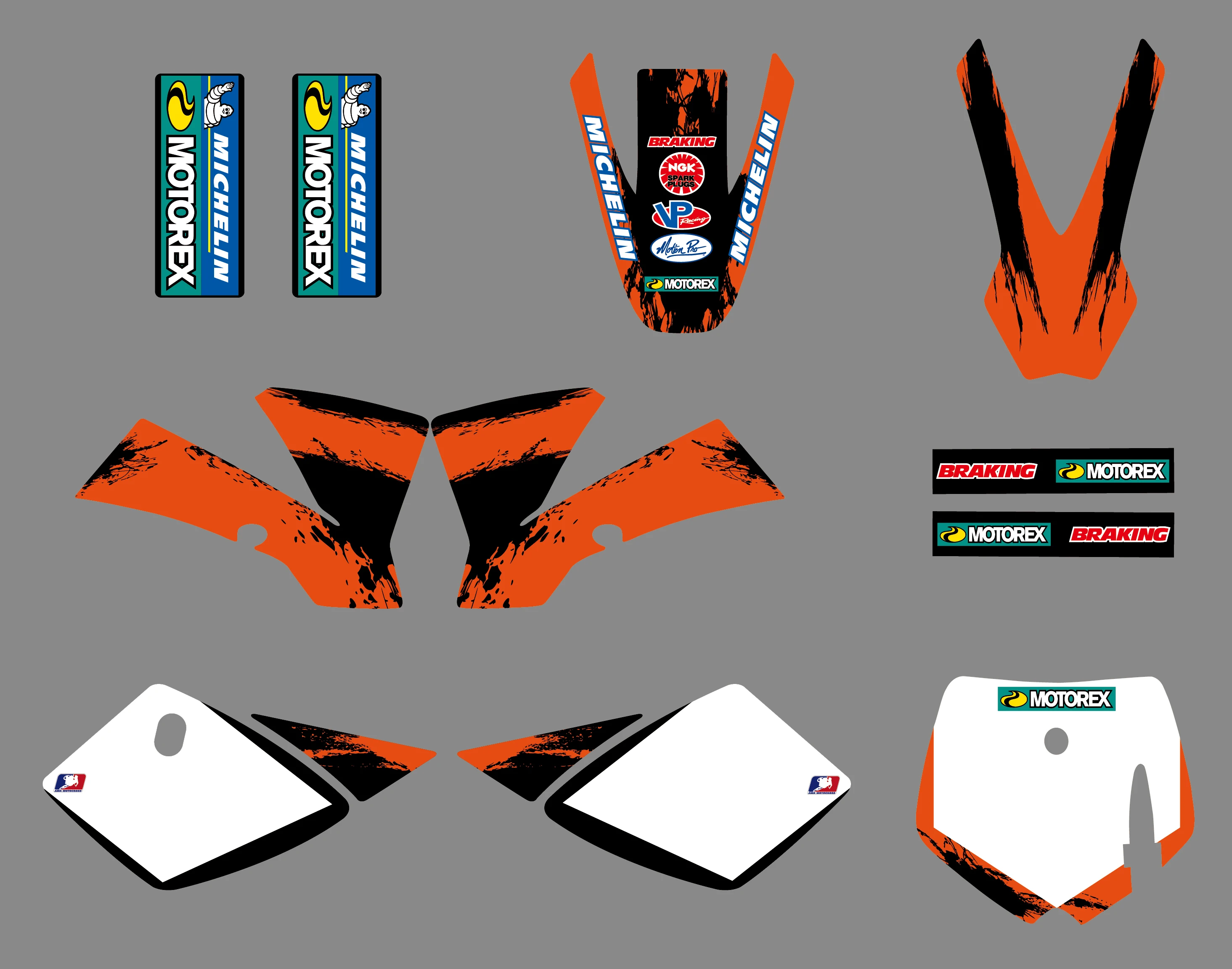 0252 новые стильные командные наклейки графические наборы для KTM 50 SX 2002 2003 2004 2005 2006