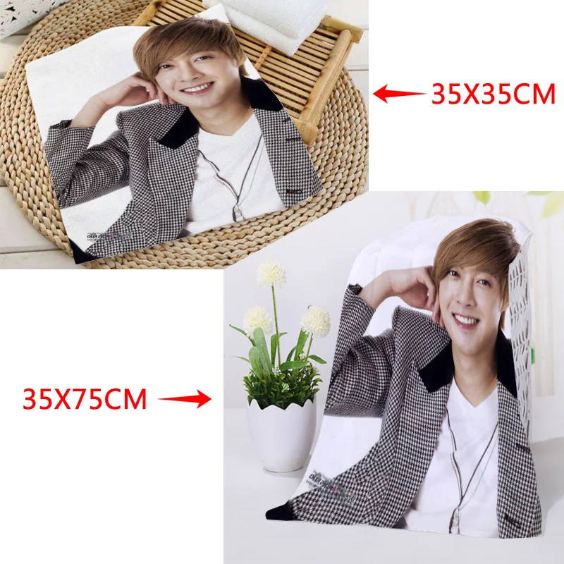 Полотенца 35x35 см 35x75 под заказ квадратные полотенца с принтом KPOP Kim Hyun Joong