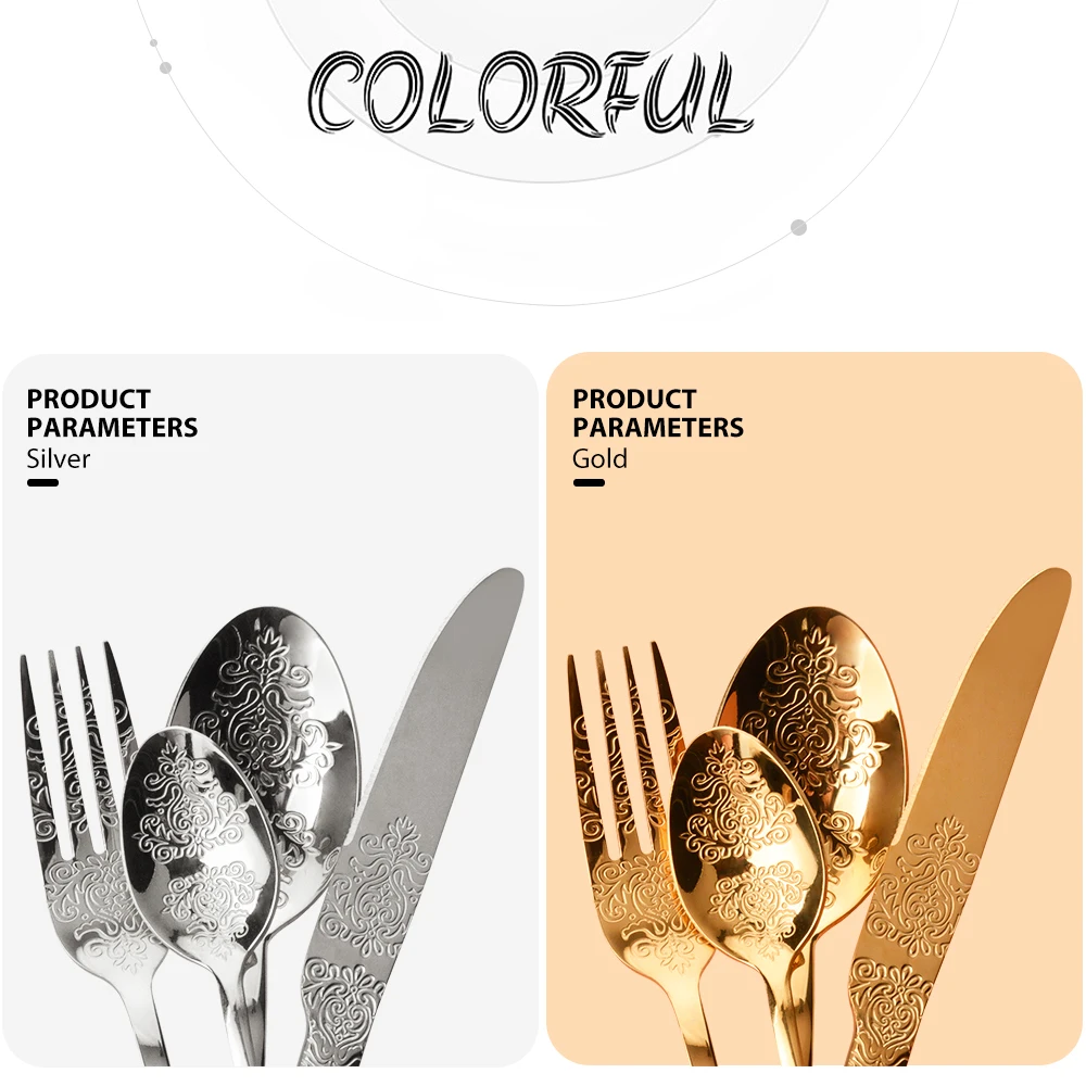 1/2/4 шт. набор столовых приборов из нержавеющей стали посуды нож вилка ложка