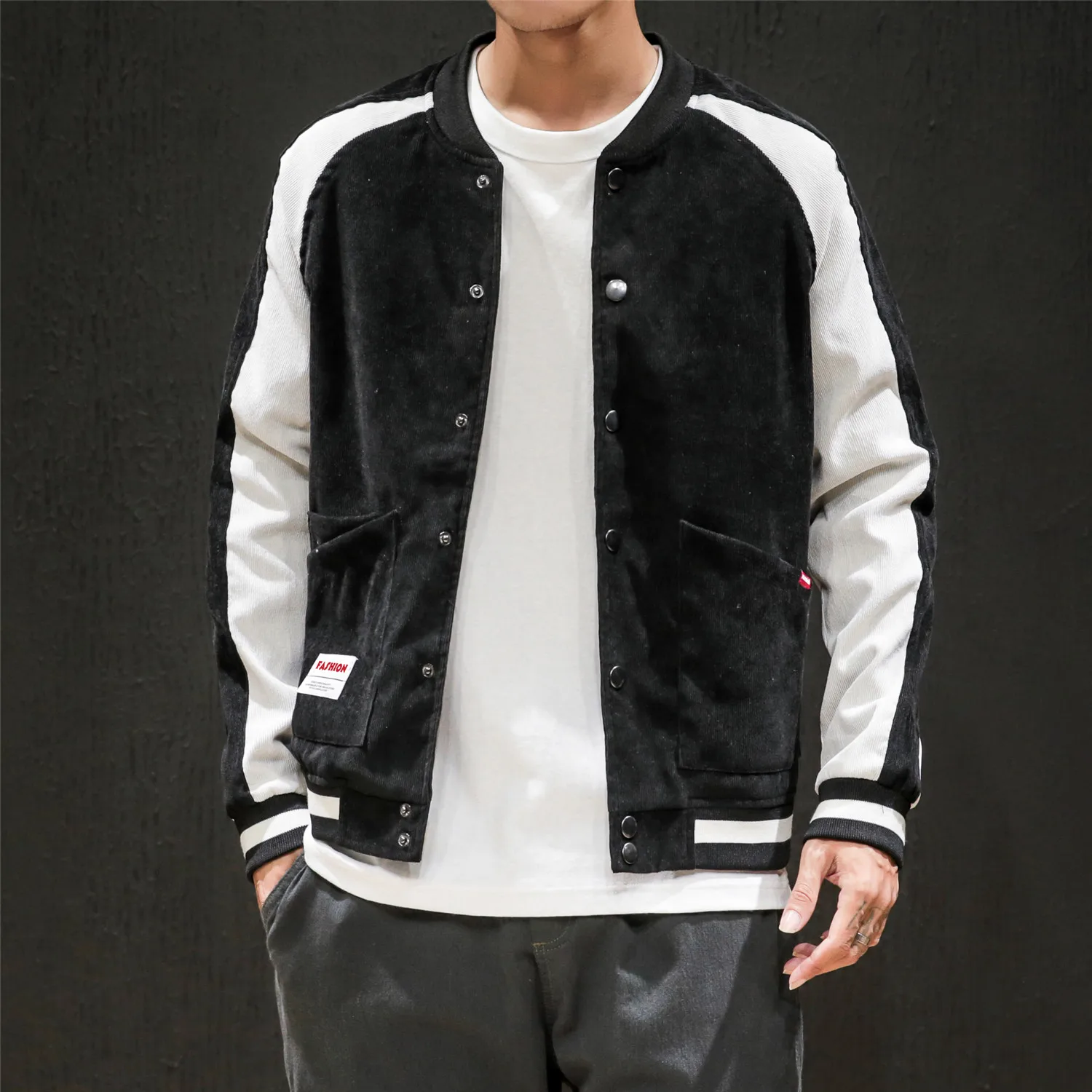 Куртка мужская 2019 Новая осенняя куртка Вельветовая бейсбольная спортивная