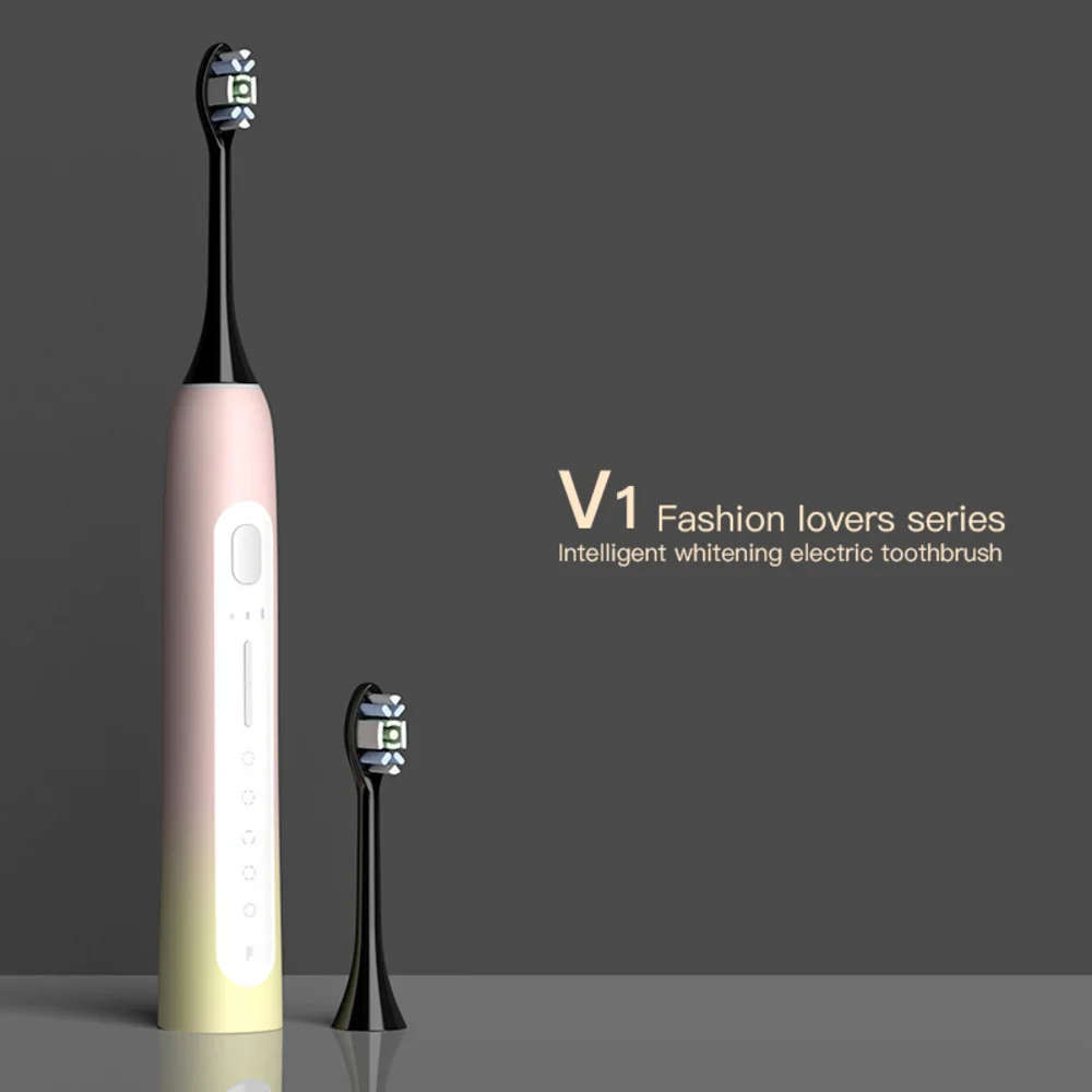 

V1 Sound Wave Swing Up And Down Intelligent Whitening Electric Toothbrush Whole Body Washable And Chargeabl