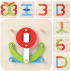 Монтессори детская креативная игрушка геометрическая форма набор колонн цифровыебуквыЖивотные головоломки игрушки детское образование дошкольные дети