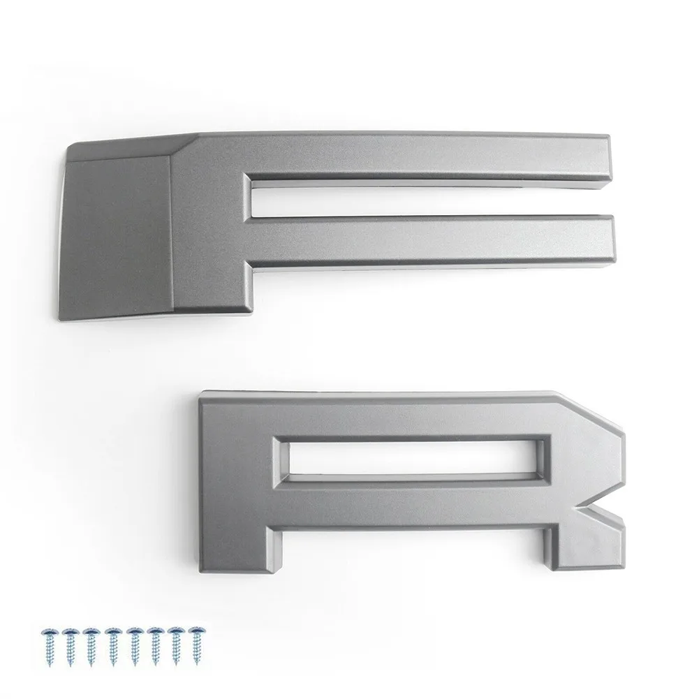 

Car Front Bumper Grey Grille Grill Letters F R Gray Stickers Parts For 2004-2008 F150 F-150 F150 Bumper Protection Cover ABS