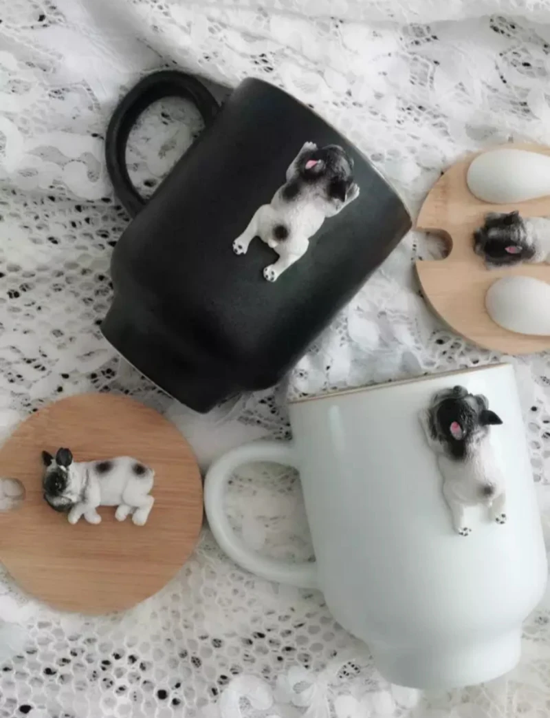 Мультфильм 3D корги Французский бульдог кружки Милая кофейная кружка с изображениями животных чайная вода чашки молоко Лимон Посуда для напитков пара чашки подарок для друзей
