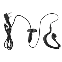 new 2 pin mic headset earpiece ear hook earphone for baofeng radio uv 5r 888s common headphone in ear wired electrostatic