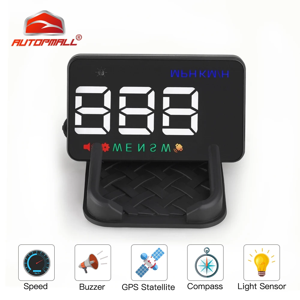 Автомобильный HUD GPS измеритель скорости цифровой дисплей с о головкой оповещение