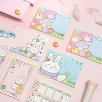 30page cute cartoon plaid student sticky notes book hand account material paper b5 learning memo pad stationery notebook kawaii