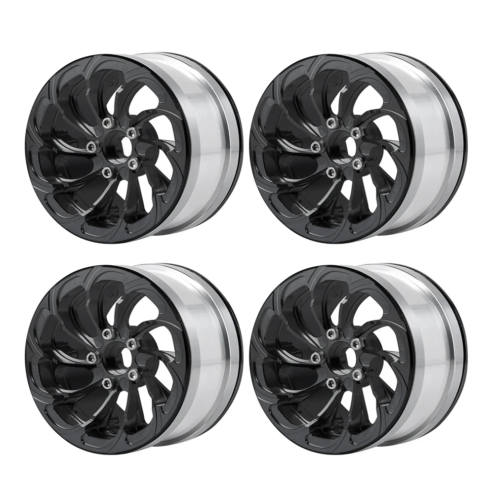 

YEAHRUN 1/4/5pcs 2.2 inch Metal Beadlock Wheel Rims for 1/10 Scale AXIAL SCX10 D90 CC01 TRX4 RC Crawler