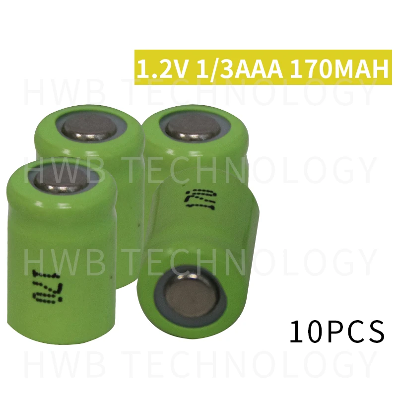 10 шт./лот KX Оригинальный Новый 1 2 в 1/3AAA 170 мАч Ni MH 1/3 AAA перезаряжаемая батарея