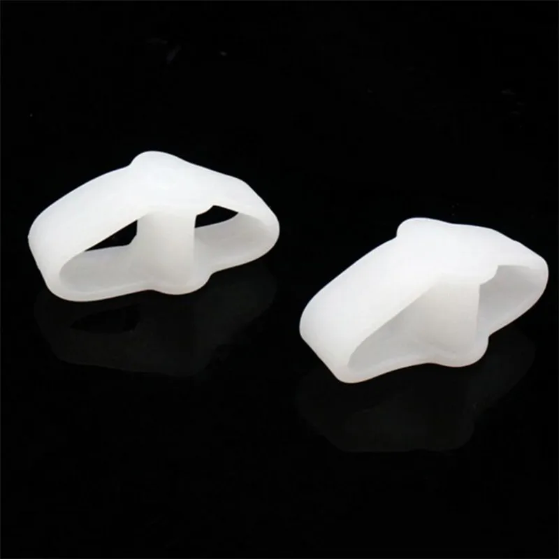 1 пара силиконовые два отверстия разделитель для пальцев ноги гелевые носки Thumb