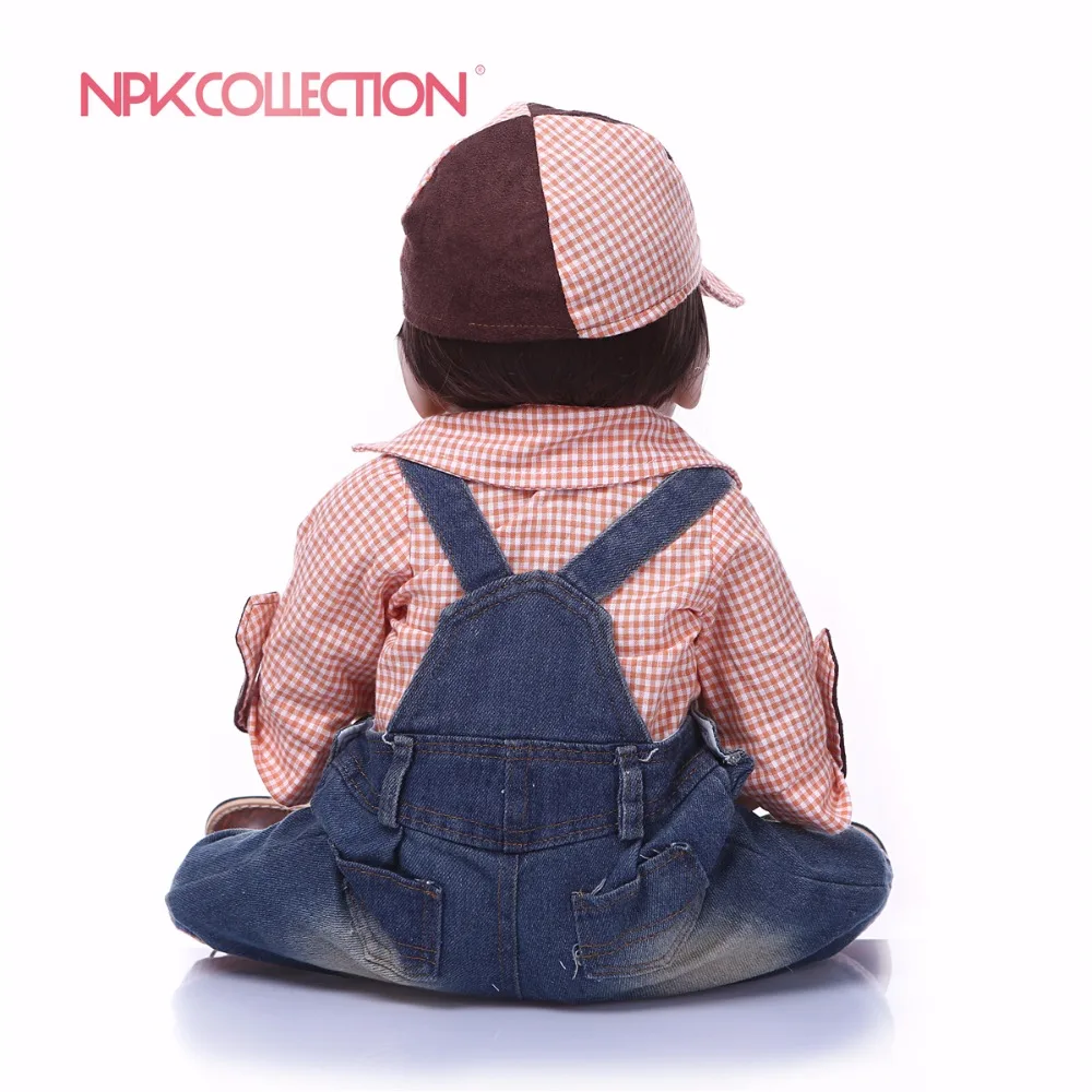 NPK Новый D 57 см полный корпус Силиконовый мальчик Reborn игрушечные пупсы куклы принц