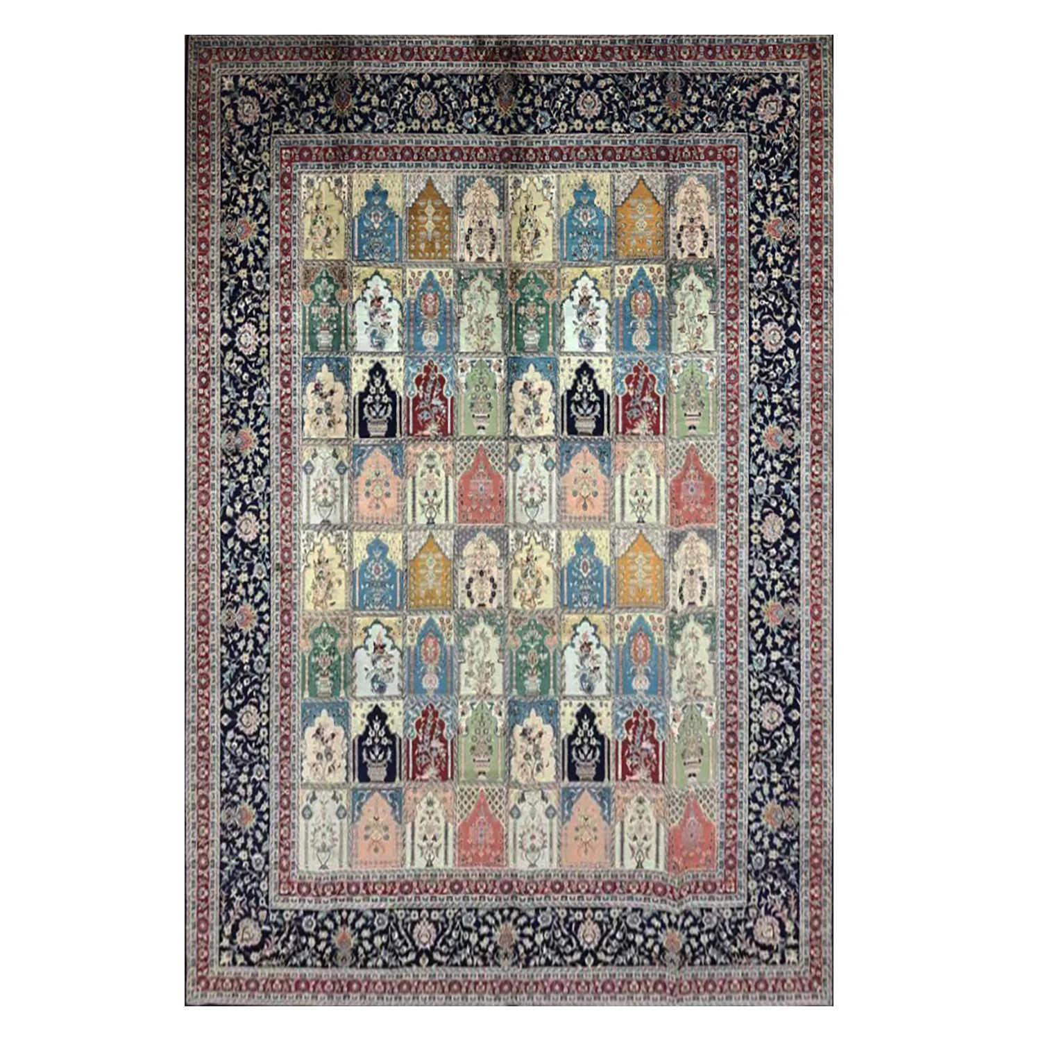 

8'x10' Four Seasons Turkish Hand Knotted Area Rugs Decorative Handmade Silk Carpet