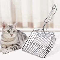 cat stainless steel metal pooper scoopers pets litter sand shovel pet shit artifact dogs waste shovel cleaning scoop supplies 5