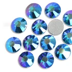 Павлин синий AB Non hot fix Стразы для ногтей стразы кристаллы для DIY 3d лак для ногтей дизайнов стеклянные блестки Свадебные камни