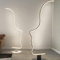 2021 new italian style designer creative personality living room bedroom modern minimalist fishing lamp art face floor lamp